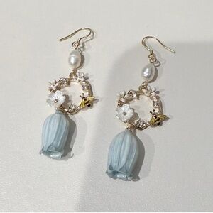 Real Preserved Lily of the Valley Earrings – Floral Pearl Jewelry